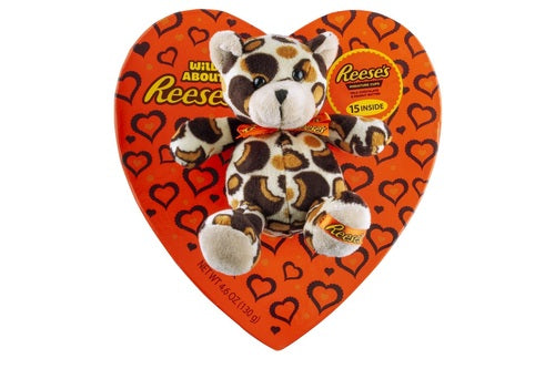 Reese's Valentine's Day Miniatures Heart Box with Plush Bear