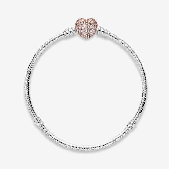 Pulsera rose gold con brillos pandora