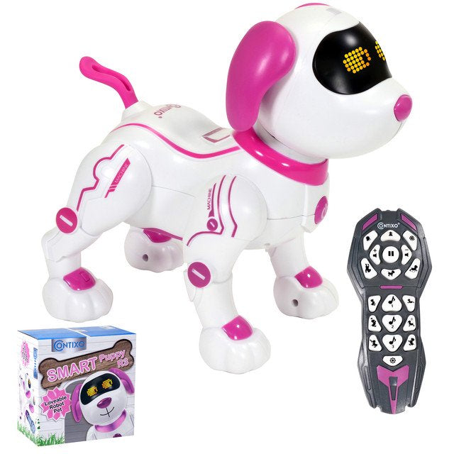 Contixo R3 Robot Dog, Walking Pet Robot Toy Robots para niños, Control remoto, Baile interactivo, Comandos de voz, RC Toy Dog para niños y niñas