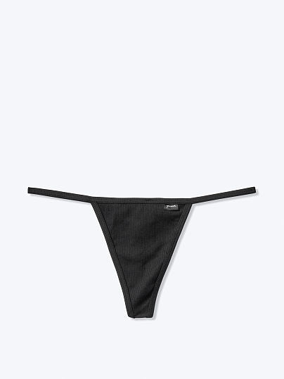 Victorias Secret COTTON V-STRING Negro