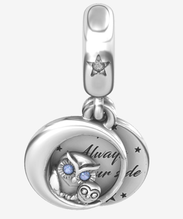 Always by Your Side Owl Dangle Charm