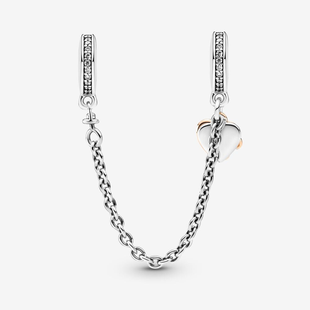 Family Heart Safety Chain Charm