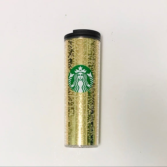 Nuevo! Vaso Starbucks Edicion Navidad 2020 16 oz  Burbujas Dorado