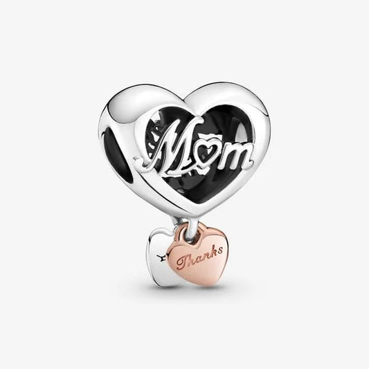 Thank You Mom Heart Charm