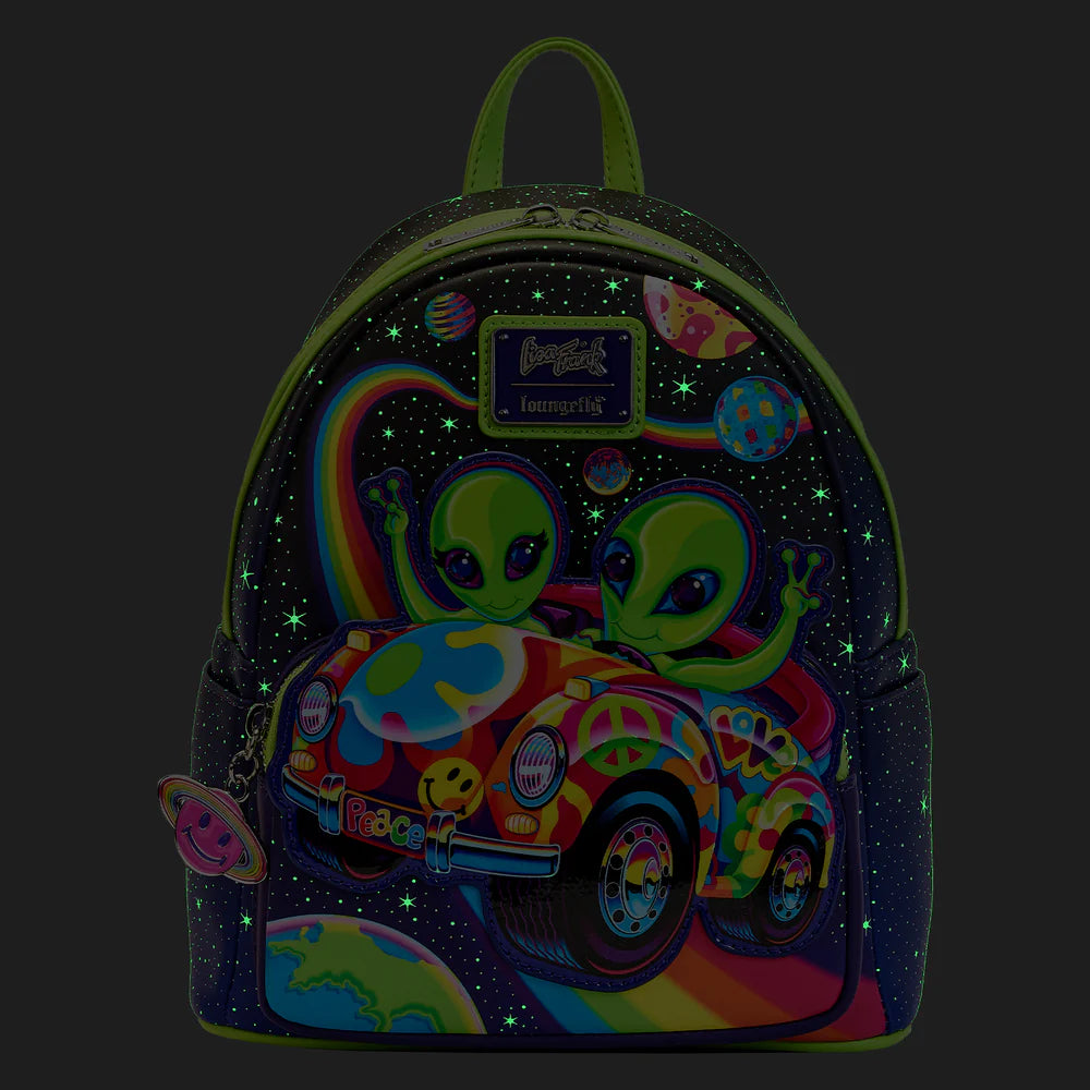 Lisa Frank Cosmic Alien Ride Glow Mini Backpack