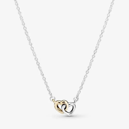 Interlocked Hearts Collier Necklace