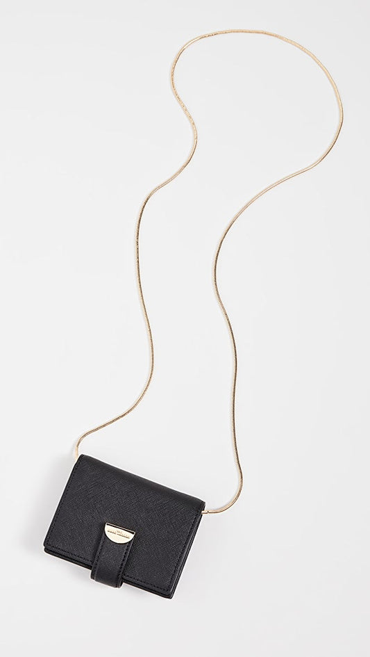 Marc Jacobs Mini Bolsita Tarjetero Negra Piel