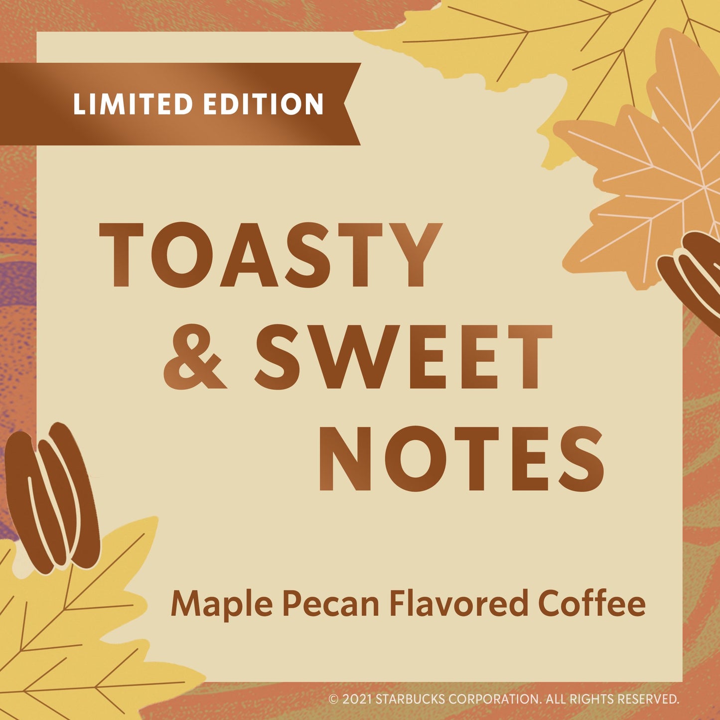 Starbucks Keurig K Cup 22 Pods - Pecan Light Roast Coffee