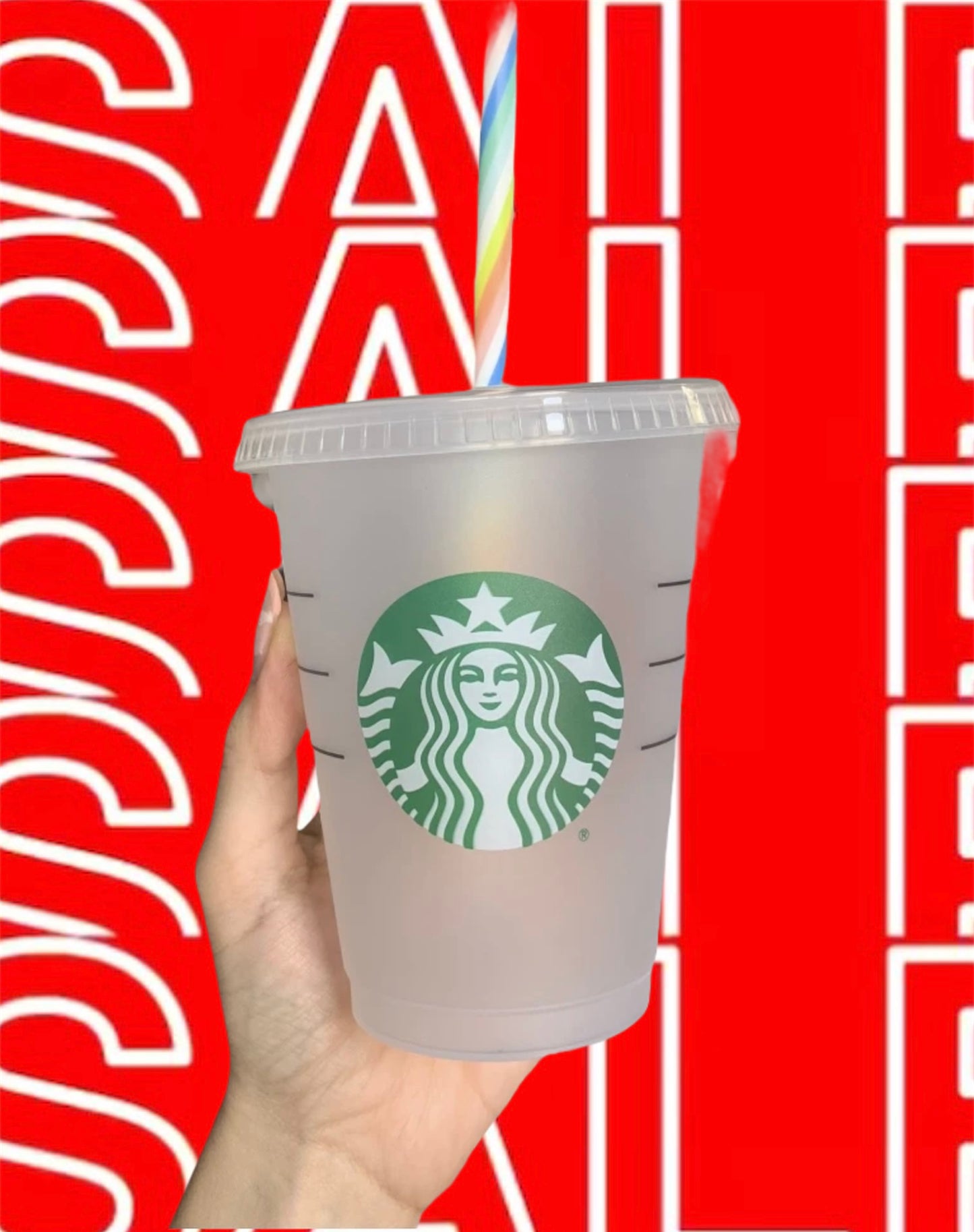 Starbucks Vaso Reusable Grande Popote Colores