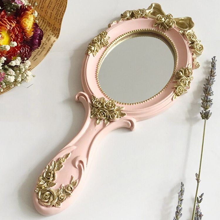 Espejo de Tocador Vintage - Rosa