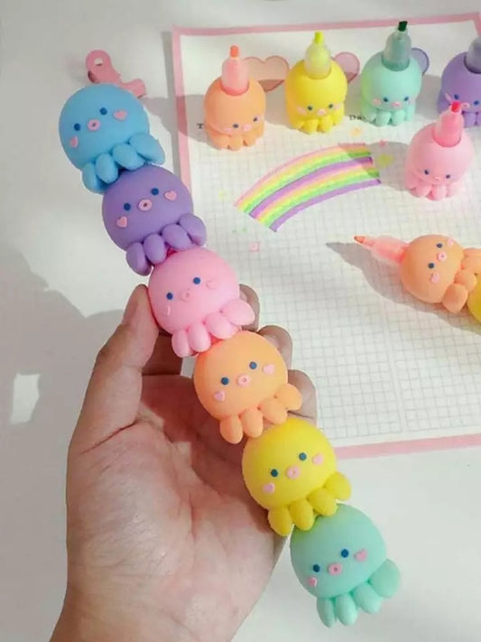 6 Set Plumones Pulpo