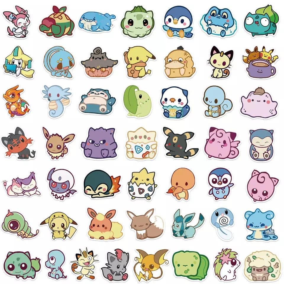 50 Stickers Pokemon