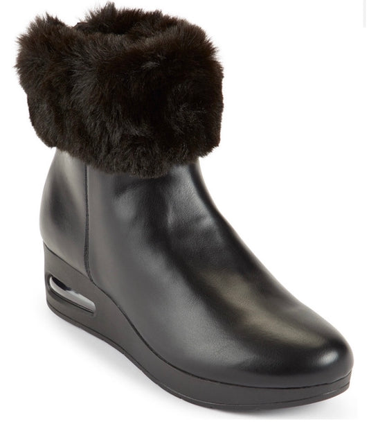 DKNY Botines Fur Frío Negras Vinil