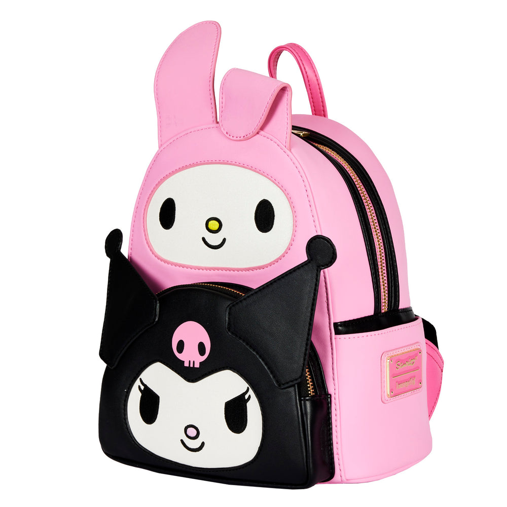 My Melody and Kuromi Double Pocket Cosplay Mini Backpack