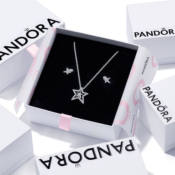 Sparkling Asymmetric Star Jewelry Gift Set