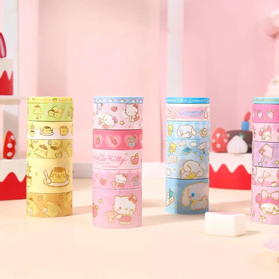 Caja Washi Tapes Hello Kitty - 4 Cajitas con 4 Rollos cada Una