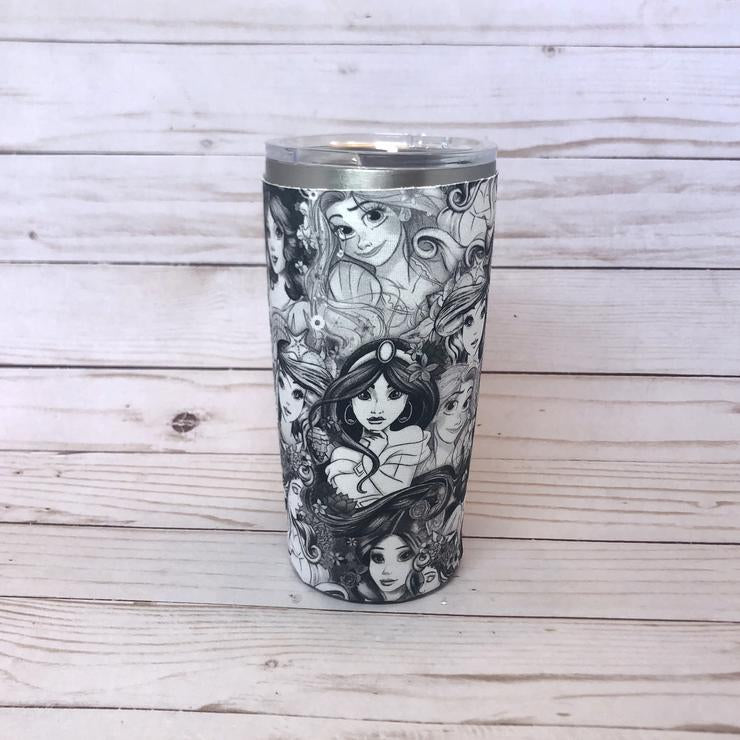 Disney vaso princesas blanco negro 16 y 20 oz