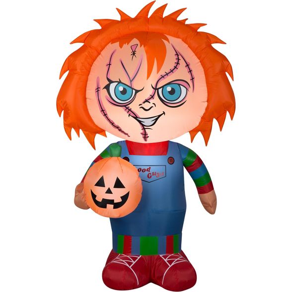 Chucky con Calabaza Inflable 1.52mts Halloween