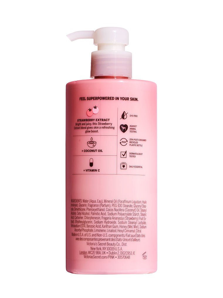 Pink Crema Berry-C lotion Strawberry Extract