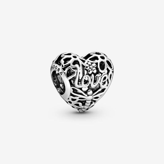 Openwork Spring Heart Charm