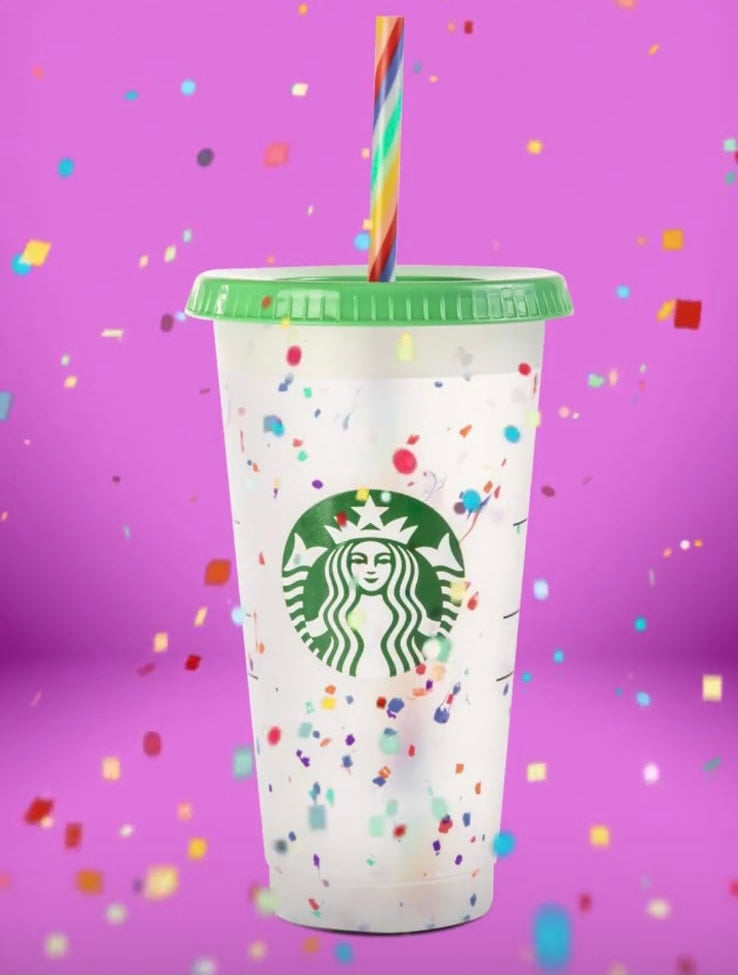 Starbucks Vaso Reusable Verde Cambia Color Listo Para Enviar