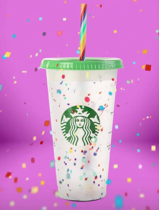 Starbucks Vaso Reusable Verde Cambia Color Listo Para Enviar