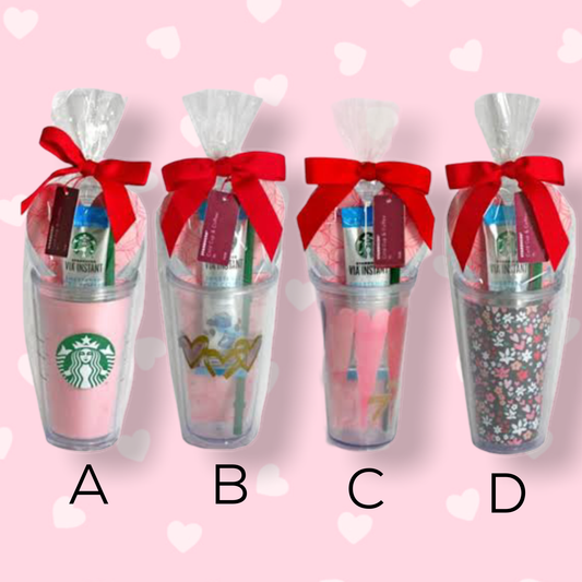 Valentines Starbuks Gift - VASO & VIA INSTATANEO Heart