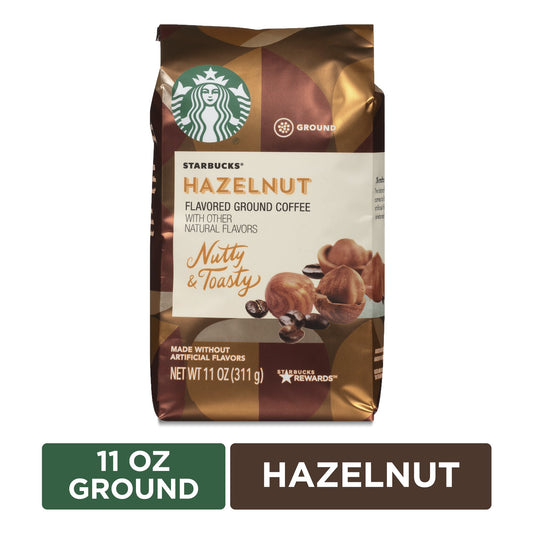 Starbucks Café Molido Con Saborizante Sin Sabores Artificiales 11oz - Hazelnut