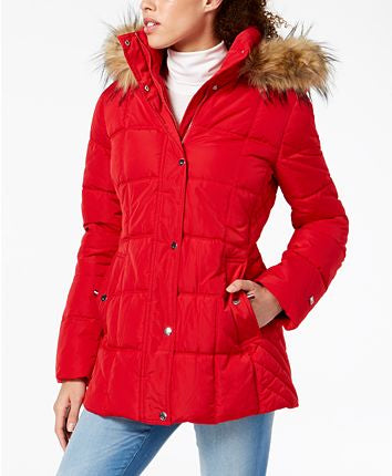 Tommy Hilfiger Chamarra Roja Puffer Coat