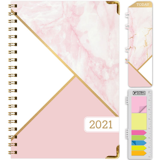 Agenda Marmol Blanco y Rosa + Extras