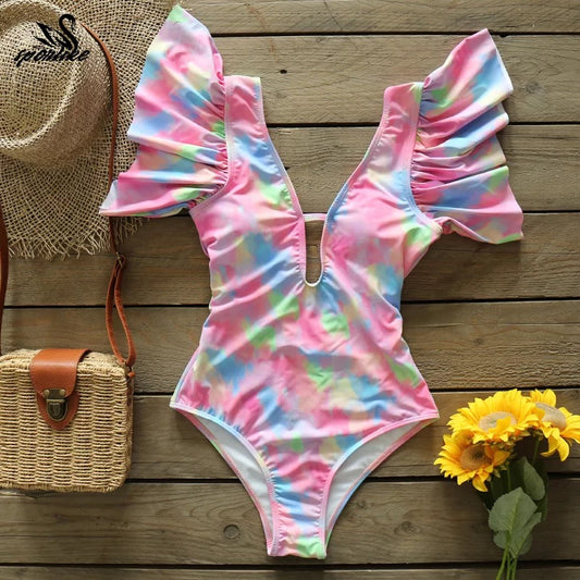 Bañador completo con estampado tie dye