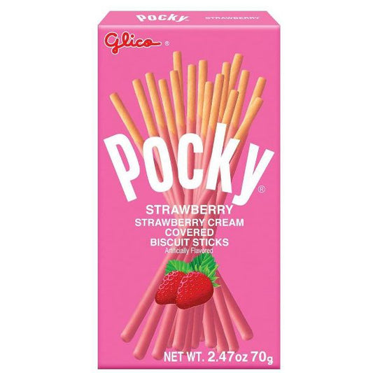 Pocky Strawberry Cream Covered Biscuit Sticks