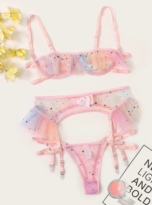Set Lenceria Fantasía Rosa