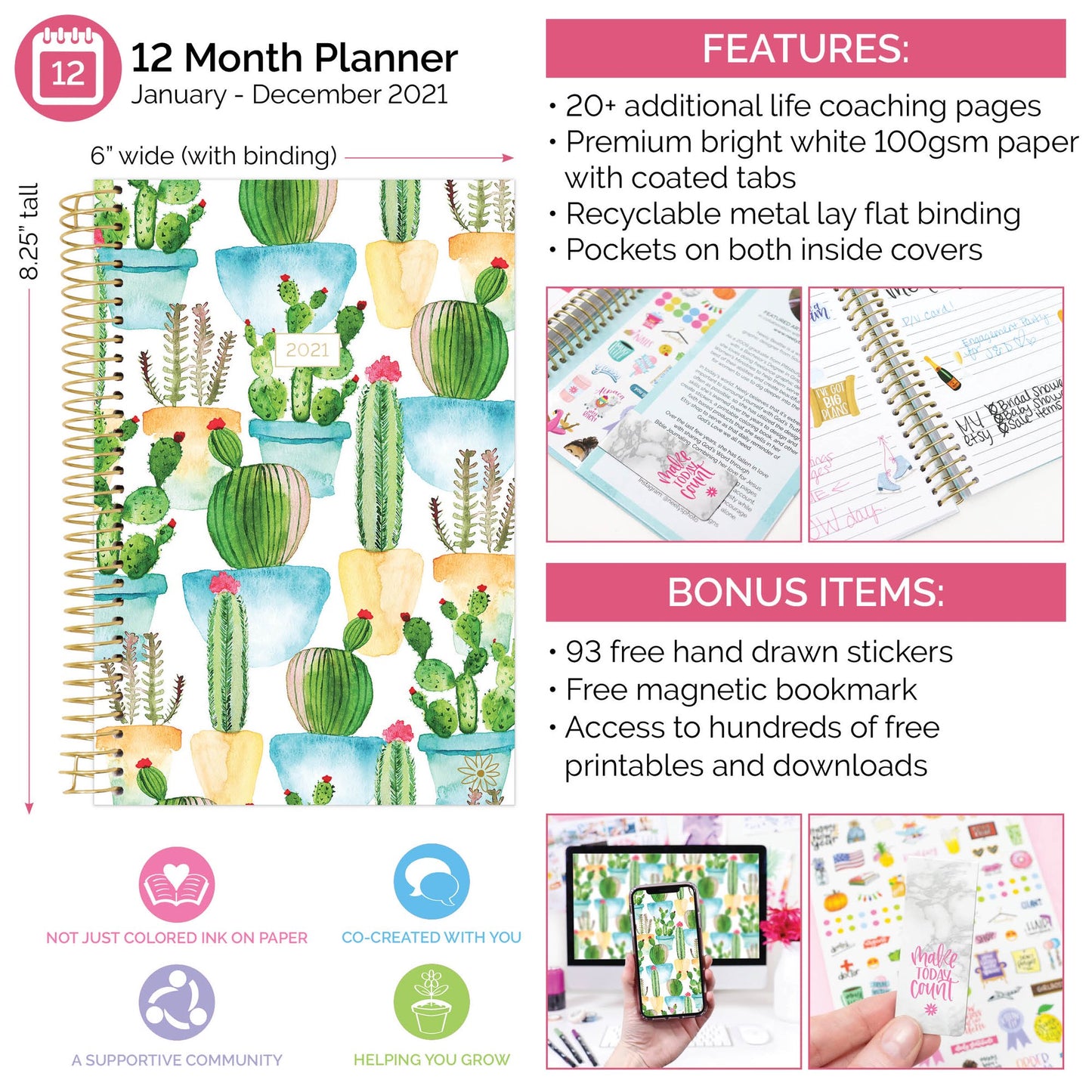 Agenda Cactus + Extras!