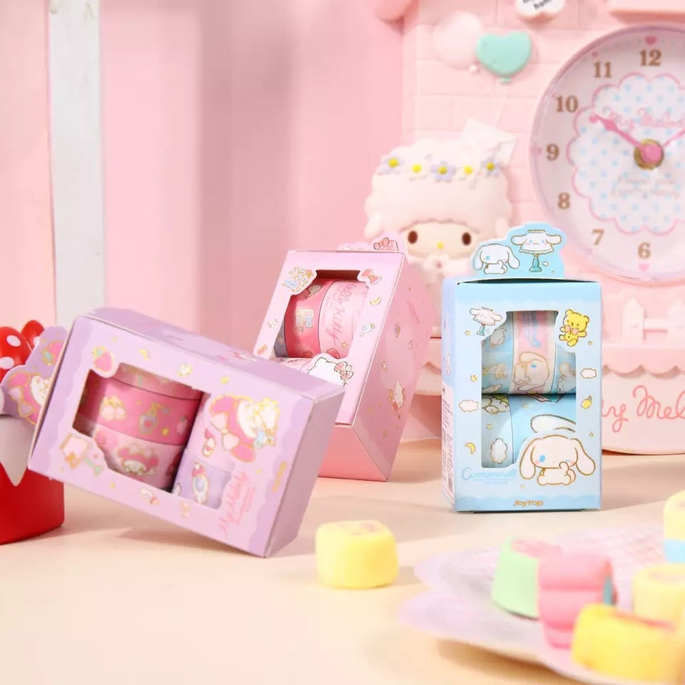 Caja Washi Tapes Hello Kitty - 4 Cajitas con 4 Rollos cada Una