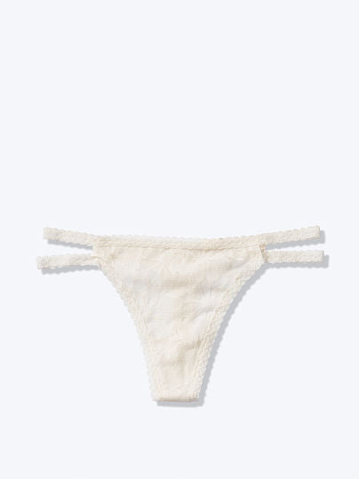 Victorias Secret LACE STRAPPY THONG White