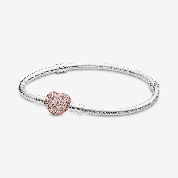 Pulsera rose gold con brillos pandora