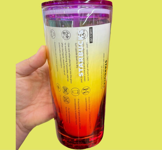 Starbucks Vaso Rojo Transparente 18oz