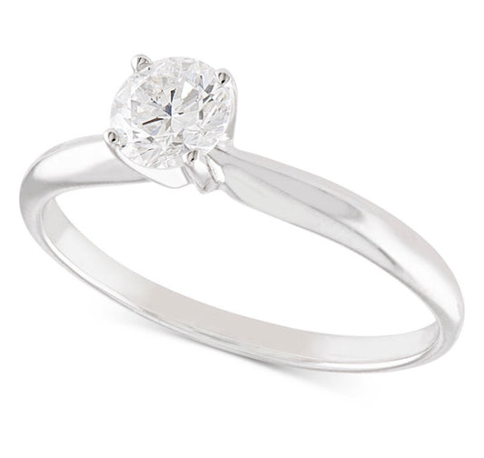 Anillo Compromiso Diamante Certificado (1/2 ct. T.w) oro blanco 14 K