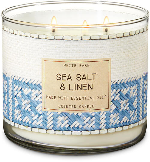 Bath & Body Works Vela Jumbo Sea Salt & Linen