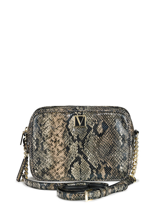 Victoria Top Zip Crossbody-Serpiente