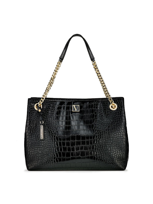 The Victoria Shoulder Tote-Negra