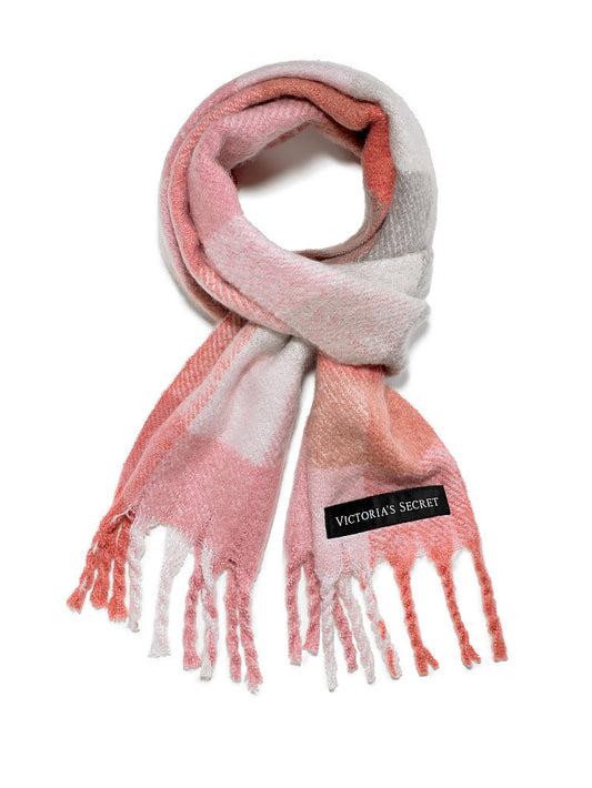 Plush Scarf-Blush gray