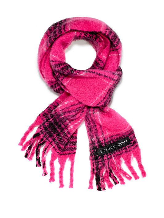 Plush Scarf-Fuchsia