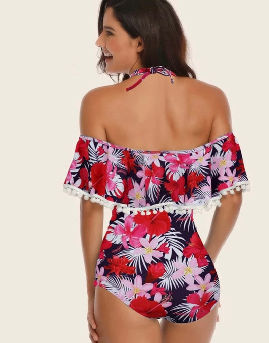 Traje de baño dos piezas floral