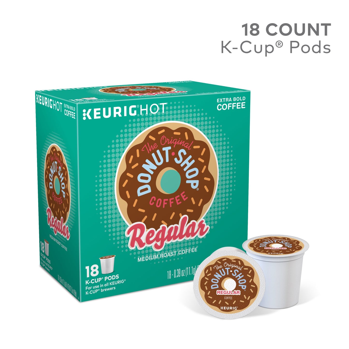 The Original Donut Keurig Medium Roast 18 Pods