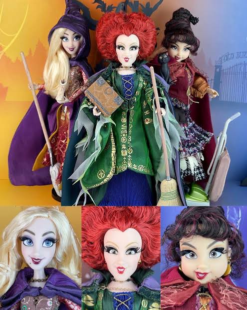 Disney Muñecas Colección  Hocus Pocus Complete Set Limited Edition Dolls, Winifred Mary Sarah