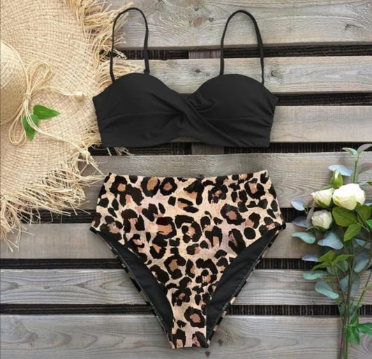 Traje de Baño~ Bikini Bandeau Animal Print