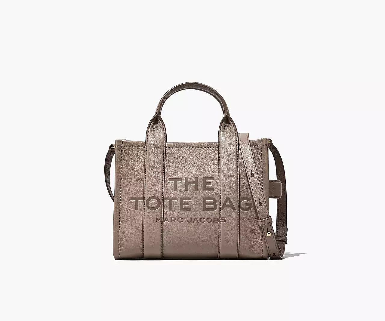 THE LEATHER MINI TOTE BAG- Cement
