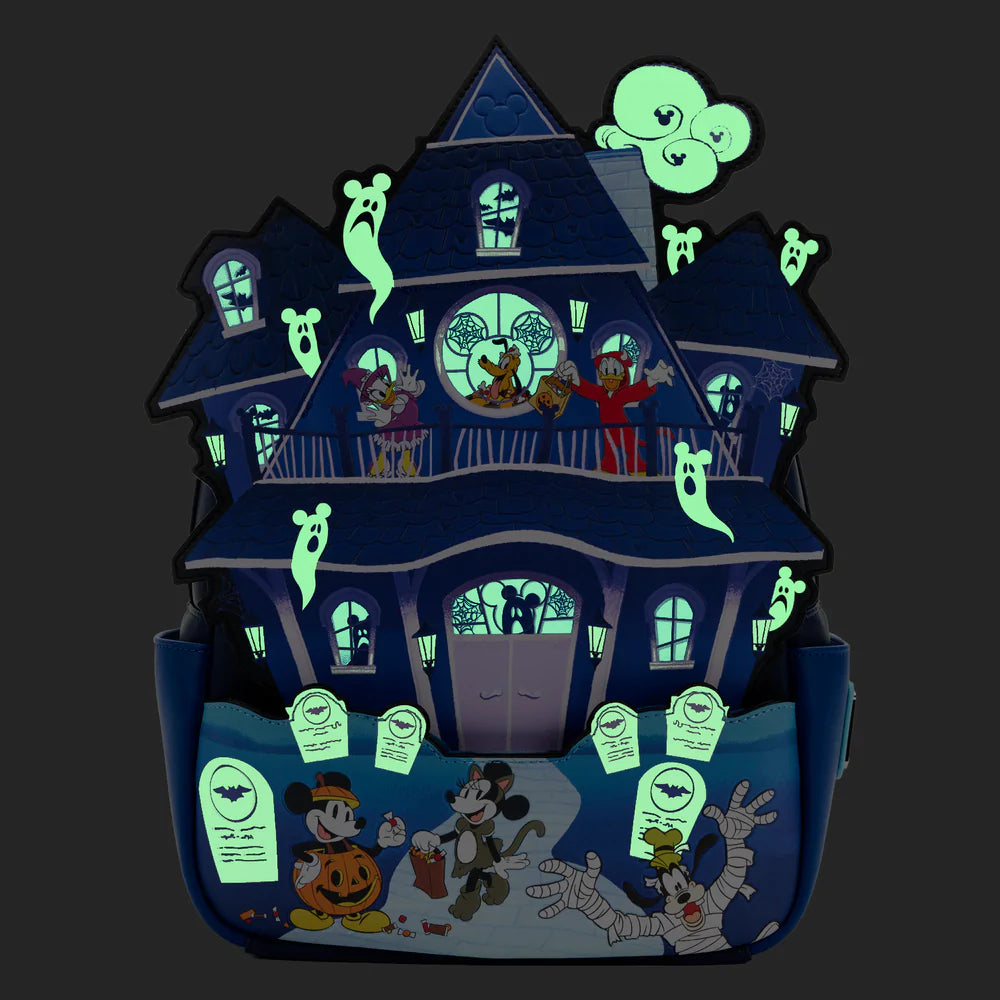 Exclusive - Mickey and Friends Halloween Glow Haunted House Mini Backpack